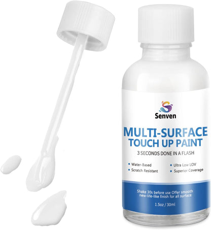 White Touch Up Paint High-Gloss Multi Surface Acrylic White Touch Up Paint Pen Scratch Repair for Metal,Walls,Cabinets,Appliances,Wood,Door,Furniture,Enamel 1.5 Fl Oz