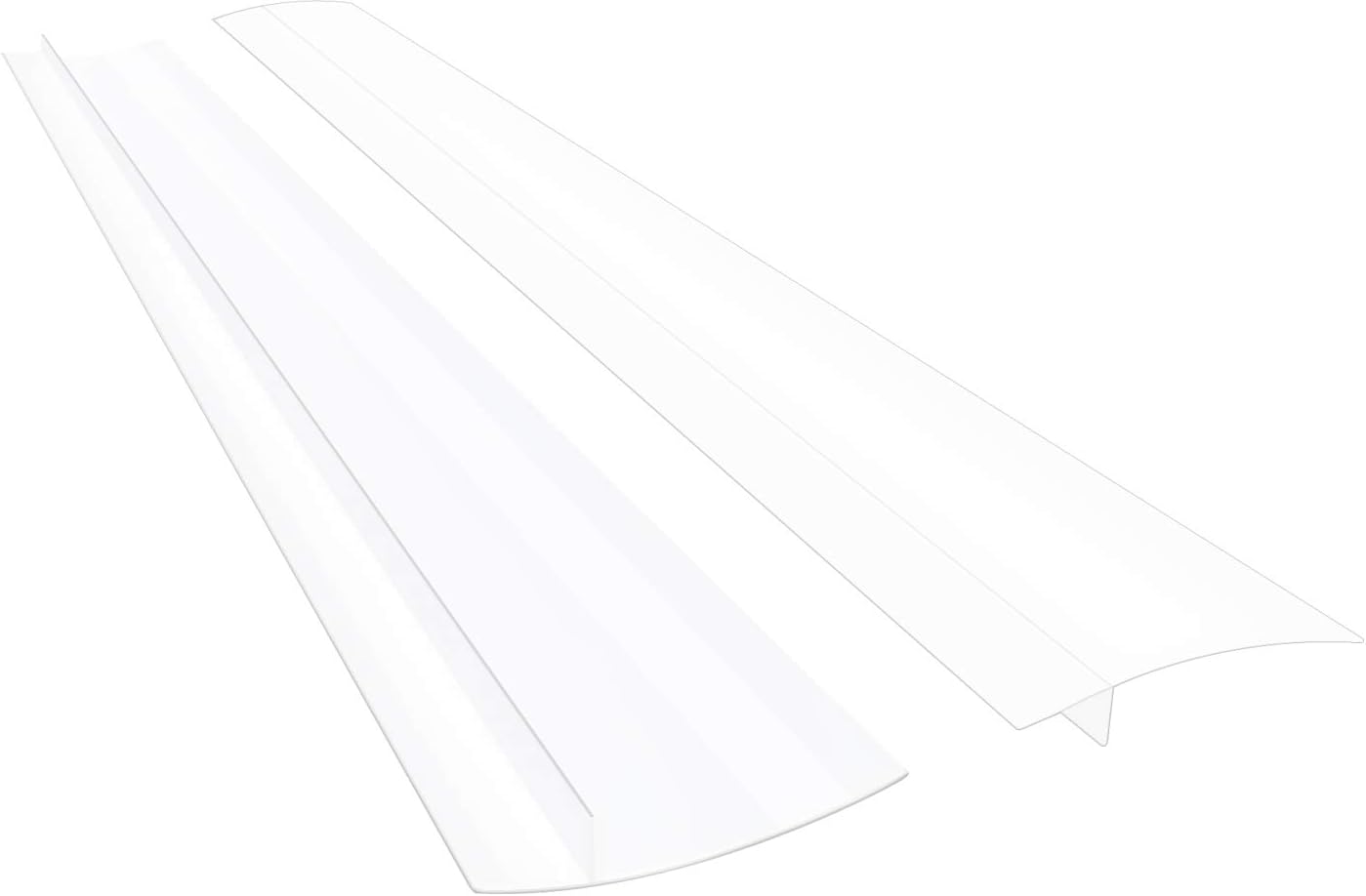 Silicone Kitchen Stove Gap Covers, Kitchen Counter Gap Anti-Slip Non-Tacky Filler Seals Spills Between Counter, Stovetop, Oven, Washer, Heat-Resistant，Set of 2 (21 Inches, Black) by liboyixi