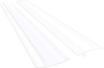 Silicone Kitchen Stove Gap Covers, Kitchen Counter Gap Anti-Slip Non-Tacky Filler Seals Spills Between Counter, Stovetop, Oven, Washer, Heat-Resistant，Set of 2 (21 Inches, Black) by liboyixi