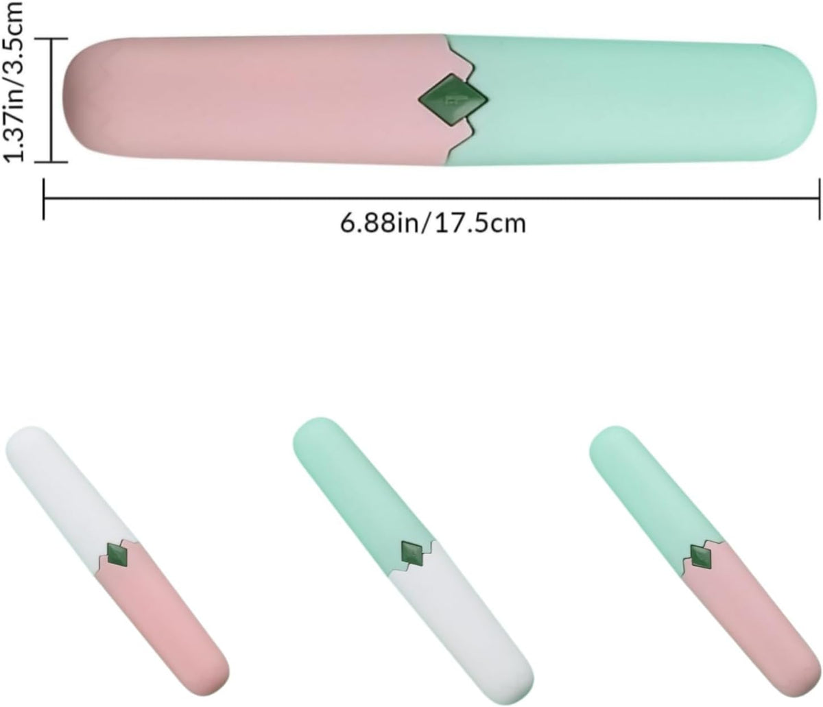 2-in-1 Stainless Steel Fruit and Vegetable Peeler for Kitchen, Dual Blade Swivel Peeler with Protective Cover, Peeler for Outdoor Camping and Home Cooking, 6.89"x1.18"x0.79" (Pinkish white)