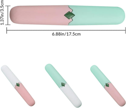 2-in-1 Stainless Steel Fruit and Vegetable Peeler for Kitchen, Dual Blade Swivel Peeler with Protective Cover, Peeler for Outdoor Camping and Home Cooking, 6.89"x1.18"x0.79" (Pinkish white)