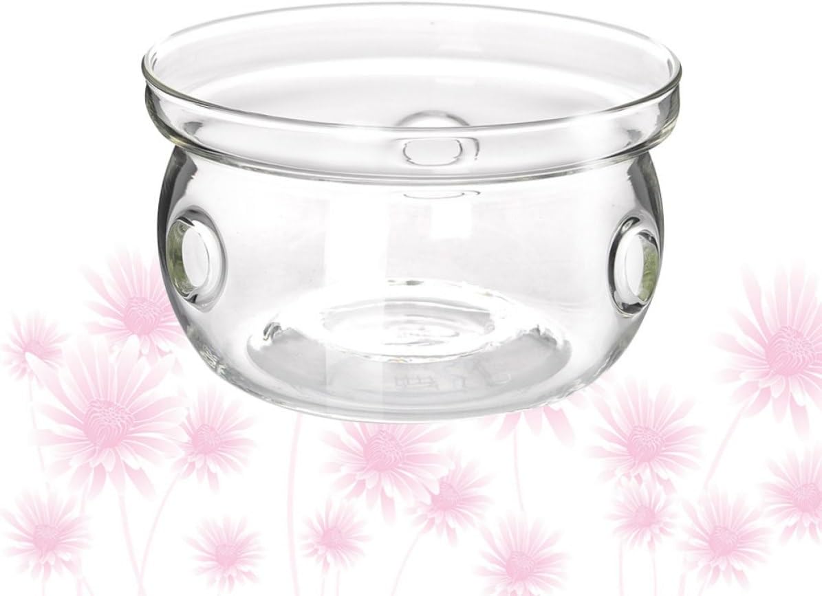 VILLCASE Glass Tea Pot Warmer Base Insulated Heating Base for Tea Pot with Creative Stylish Glass Design for Office
