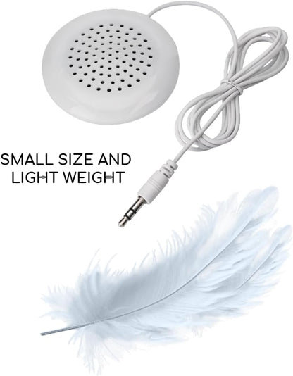 KUJOBUY Pillow Speaker 3.5mm Mini Under Pillow Music for iPod Flat Speaker for Phone Sleep or Hypnosis Sound Portable Sleeping Sound Small Sleeping Audio System for MP3