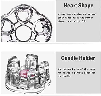 Glass Filtering Tea Maker Teapot with a Warmer and 6 Double-walled Tea Cups Set (Heating base, Standard)