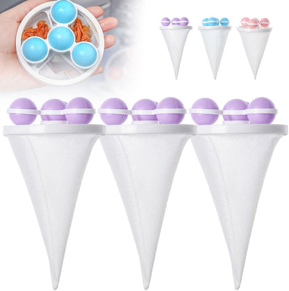 3PCS Washing Machine Lint Catcher, Floating Washing Machine Filter Bags, Reusable Washing Machine Hair Filter Mesh Bags, Laundry Lint Catcher for Washing Machine (Mix)