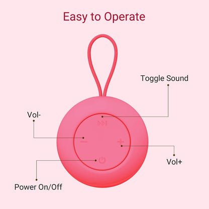 Jaroco Portable Baby Sound Machine [White Noise for Babies Kids Adults][Sleep Soother][12 Soothing Sounds] 15 Hours Battery Life, Registry Gift,Shower,Clips on Baby Stroller Rose