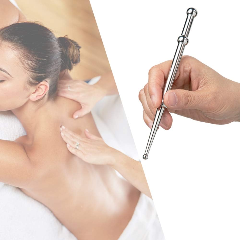 FeelFree Sport Manual Acupuncture Pen, Acupressure Pen & Fascia Stick | Stainless steel massage tool with dual heads for trigger points
