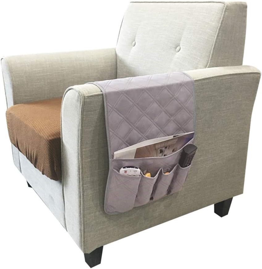 Couch Sofa Armrest Organiser Arm Chair Caddy Bedside Storage Pocket with 8 Pockets TV Remote Holder Bed Storage Pocket Bag for Cellphone Tablet Notepad Book Magazines DVD Glasses
