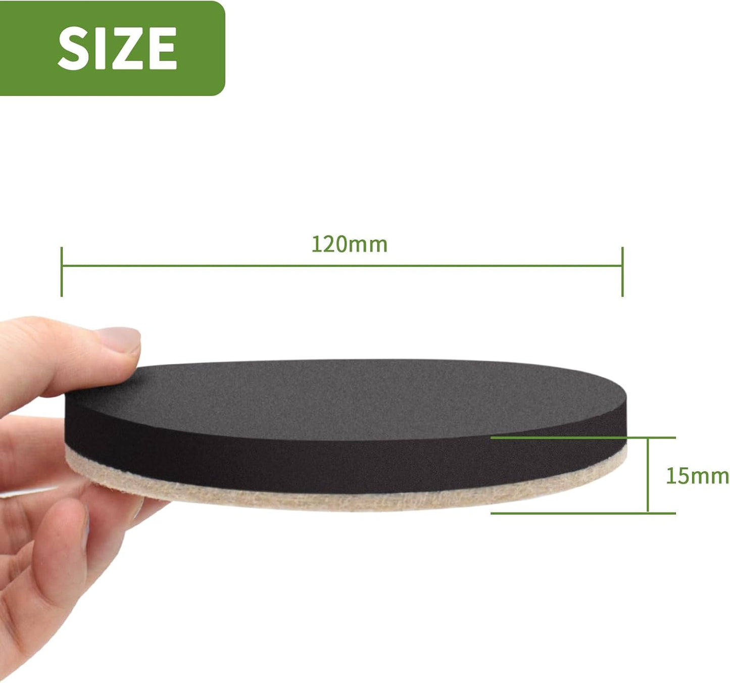 Felt Furniture Sliders for Hardwood Floors 8 PCS, 3 1/2" Beige | Felt Furniture Pads for Hardwood Floors, Furniture Moving Sliders, Heavy Duty Felt Movers Sliders, Chair Leg Floor Protectors