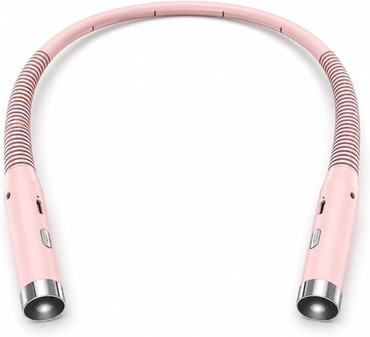 Neck Reading Light, Bed Reading Light at Night, 3-Level Brightness LED Reading Light, Hands-Free, Rechargeable, Long-Lasting, Perfect for Reading, Knitting, Camping, repairin.. (Pink)