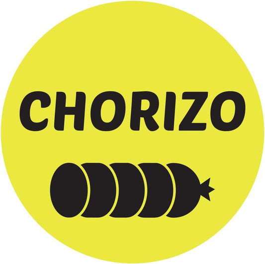 Ham & Cheese Stickers - 1 Inch Round Circle Food Labels in Bright Yellow for Restaurant Deli Food Truck Supermarket Grocery Store Stickers Food Menu Meal Choice Sticker Package Label - 300 Labels/Pack