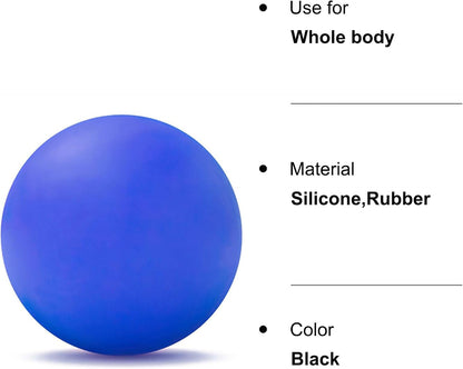 WOVTE Massage Lacrosse Ball Therapy for Sore Muscles Myofascial Release | Shoulders, Neck, Back, Foot, Body, Deep Tissue, Trigger Point, Muscle Knots, Yoga