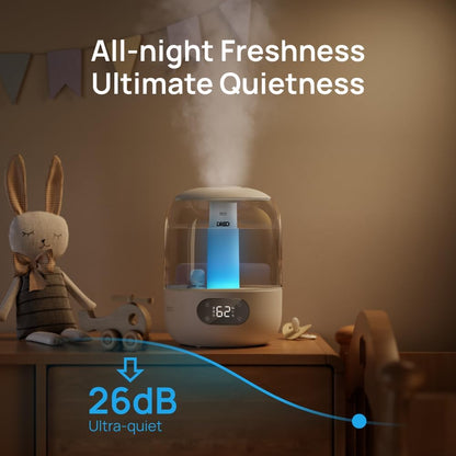 DREO Smart Humidifiers for Bedroom Baby, 30H & 28dB for Nursery