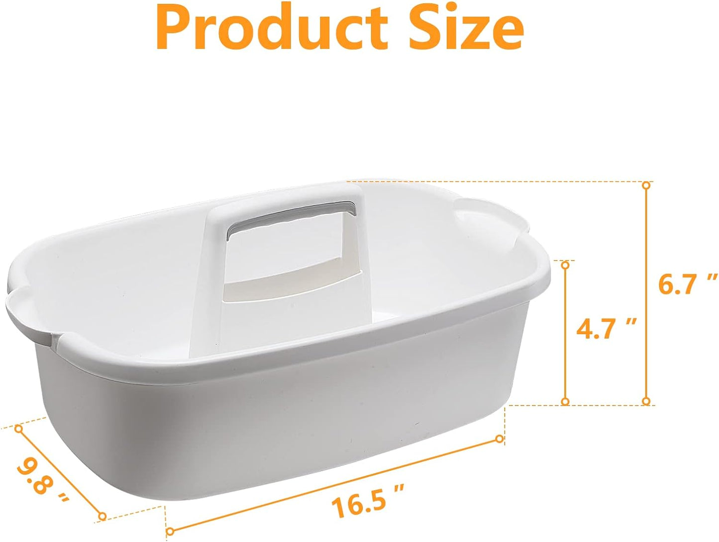 Goderewild Multi-Purpose Plastic Cleaning Caddy with Handle, Shower Caddy Organizer/Storage Basket/Totes Portable for Bathroom Supplies, Cleaning Products, Under Sink Tool, Housekeepers (Grey)