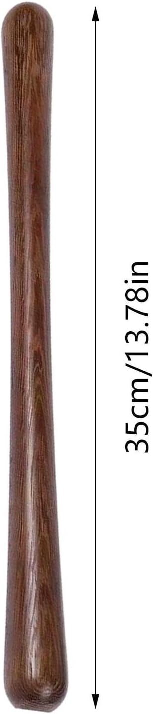 Wooden Stick Massager, Muscle Body Hammer Tool, Handheld Deep Tissue Massage Roller Stick, Full Body Tension Relief Tool, 35cm 13.7in, for Neck Shoulder Back Belly Hip Leg Foot