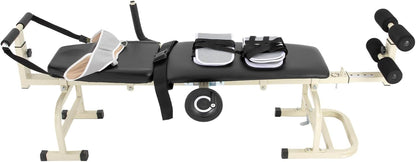 Home Lumbar Traction Bed, Full Body Traction & Stretch Decompression Bench/Table Machine for Back Spinal Decompression, Portable Spine Stretcher Bed for Improve Memory, Relieve Body Aches and Pains