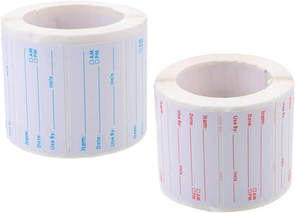 STOBOK 2rolls Writable Rotate Label Stickers Day Dots Food Labels Residue Permanent Adhesive Stickers