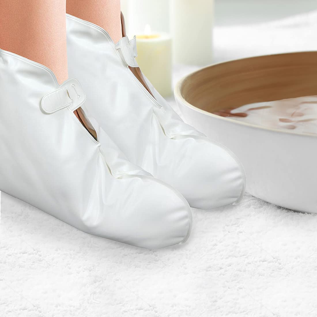 ForPro 1-Pair Heated Booties, Moisturizing | for Spa, Waxing & Salon Services, Disposable Spa Wear, Salon Apparel, Esthetician Supplies, Salon & Spa Essentials