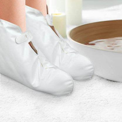 ForPro Professional Collection Premium Heated Booties, Electric Thermal Moisturizing Foot Warmers for Spa Treatments, Dual Temperature Settings, 1-Pair