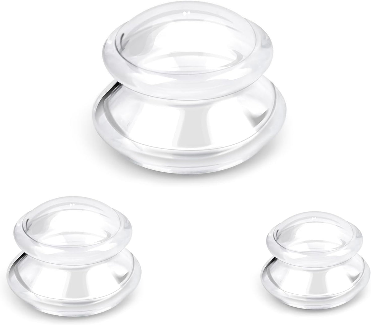 Silicone Cupping Therapy Sets (Set of 3), Cupping Kit for Massage Therapy