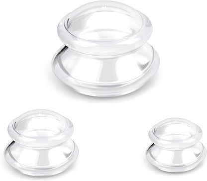 Silicone Cupping Therapy Sets (Set of 3), Cupping Kit for Massage Therapy