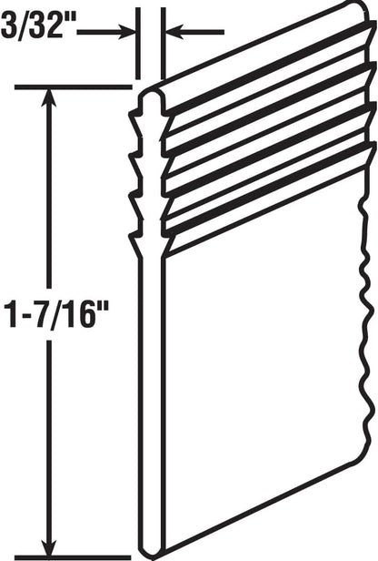 Prime-Line M 6092 3/32 x 36 In. Shower Door Bottom Sweep (Single Pack)