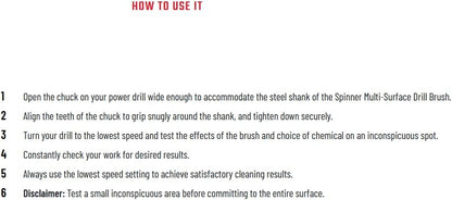 Chemical Guys, Light Duty Spinner Drill Brush Attachment, Multi-Surface | Fits any standard drill to power-scrub upholstery, fabric and carpet, gently lifting stains without hand fatigue