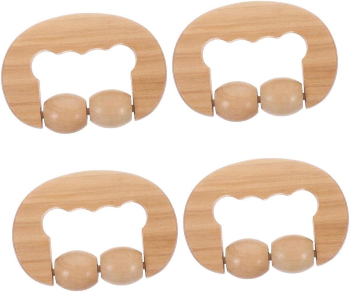 FOMIYES Wooden Foot Roller Tool for Relaxation Portable Massage Device for Face Neck Shoulder Foot Back for Home Travel Use