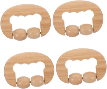 FOMIYES Wooden Foot Roller Tool for Relaxation Portable Massage Device for Face Neck Shoulder Foot Back for Home Travel Use