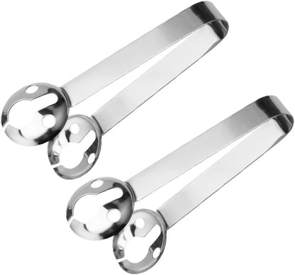 Mikinona 2pcs Stainless Steel Tea Bag Holder Strainer Heat Resistant Tea Tools for Slotted Spoon Squeezer Kitchen Accessories
