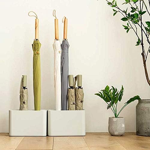 Umbrella Stand Holder with Drip Tray, 15-Slot Entryway Umbrella Organizer | Unlike Open Bins: 9 Round + 6 Square Slots Keep Umbrellas Separate and Upright; Removable Drip Tray; Compact Corner Design