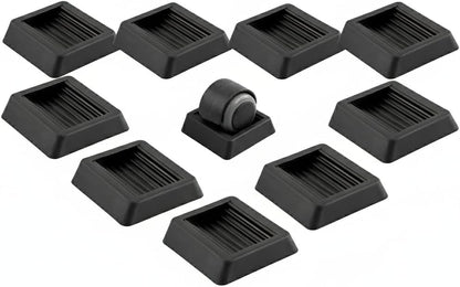 Non Slip Furniture Pads Wheel Stoppers for Office Chairs Beds Couches Prevent Sliding on Carpet Hard Floors Fits 1-4 Inch Wheels Silicone Caster Cups Durable Grips (10 PCS)