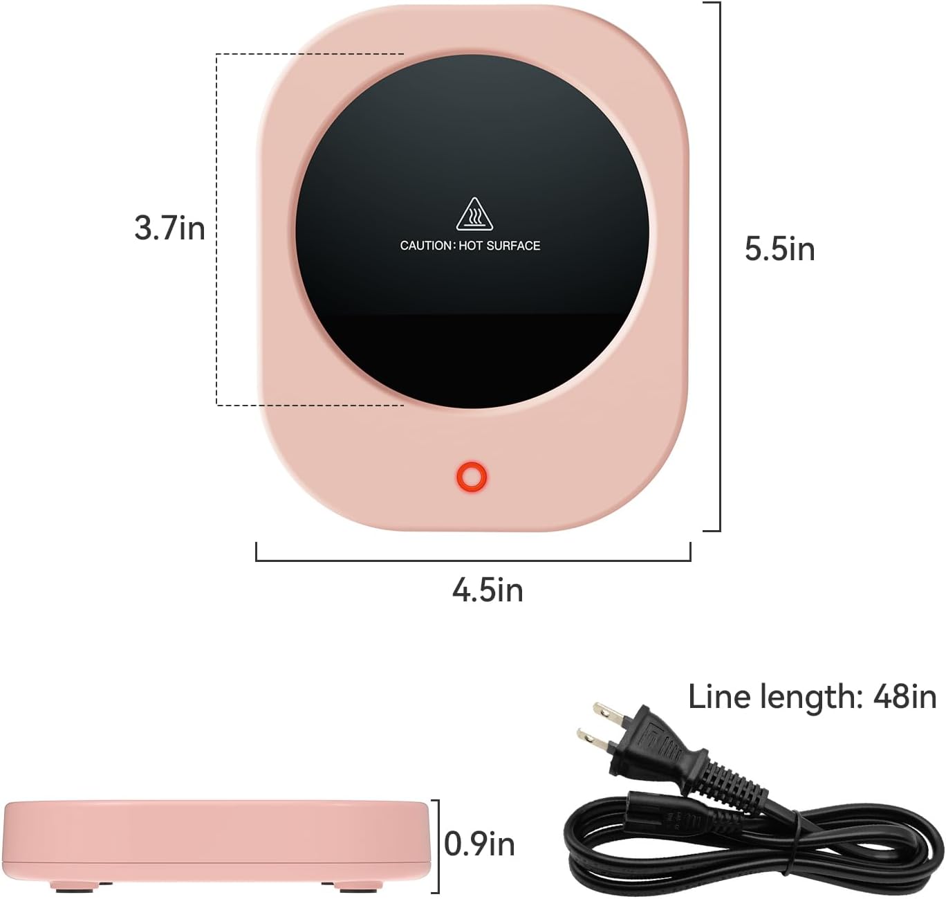 Enhanced Candle Wax Melt Warmer for Jar Candles, Safely Releases Scents Without Flame, Coffee Mug Warmer for Desk, Gravity-Induction Auto Shut Off, Electric Self Heated Plate for Heating Milk Tea