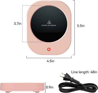 Enhanced Candle Wax Melt Warmer for Jar Candles, Safely Releases Scents Without Flame, Coffee Mug Warmer for Desk, Gravity-Induction Auto Shut Off, Electric Self Heated Plate for Heating Milk Tea