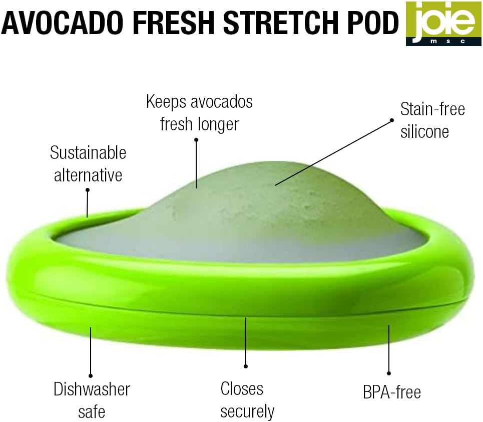 Joie Fresh Stretch Pod Onion Storage Container, Silicone Food Saver, Keeps Leftover Produce Flavorful and Firm in Fridge, Reusable Kitchen Gadget, Dishwasher Safe, BPA-Free