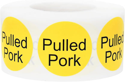 Yellow with Black Carnitas Circle Dot Adhesive Stickers, 1 Inch Round Labels, 500 Total Stickers