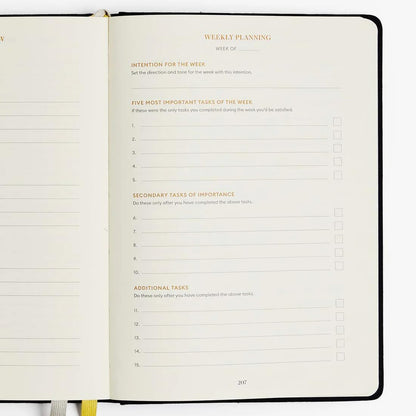 Intelligent Change - 3-Month Productivity Planner, Productivity Tools for Time-Management and Mindfulness, Daily To-Do List, A5 Undated Quarterly Planner, Beige (Beige)