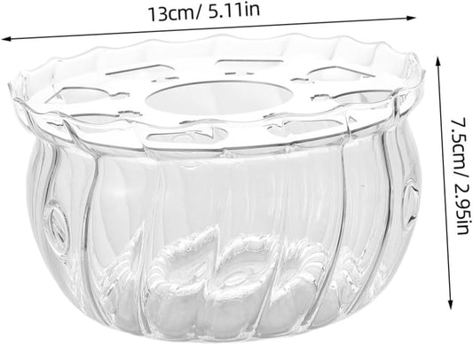 PRETYZOOM Elegant Glass Teapot Warmer Heat Base for Teapots Tea Kettles Candle Heater with Sleek Design for Tea Parties Easy to Clean Maintain for Warmth