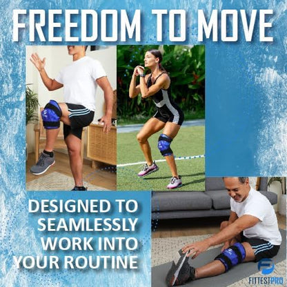 Fittest Pro Ankle Ice Pack Wrap for Swelling, Ice Pack for Injuires Reusable Cold Pack Wrap Hot Cold Therapy Ankle Ice Wrap for Sprained Ankles, Achilles Tendonitis