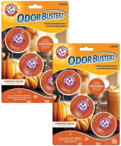 Arm & Hammer OdorBusterz® Odor Eliminator Balls, Clean Burst, 3 Count – Baking Soda Odor Control for Closets, Drawers, Hampers & Small Spaces