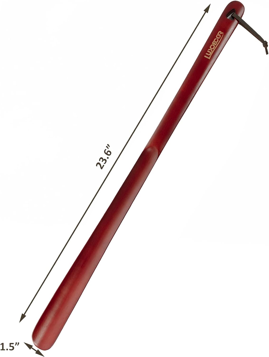 Luxdecor Long Handled Wooden Shoehorns-24in Wooden Long Handle Shoe Horn for Seinors Men Boot Jack Shoe Helper for Women