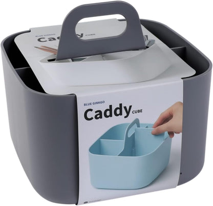 BLUE GINKGO Stackable Organizer Caddy, Rectangle, White, Made in Korea | Portable. Adjustable. Home, Office & School Storage.