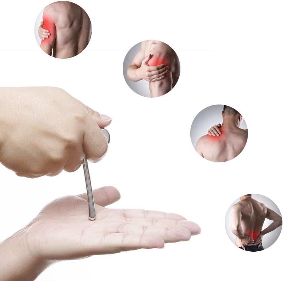 Stainless Steel Trigger Point Massage Tool-Deep Tissue Massage- Reflexology Acupressure Massage Tools for Myofascial Release Relief Pain | Ergonomic stainless steel pressure arm targets muscle knots and hard-to-reach areas with less hand strain