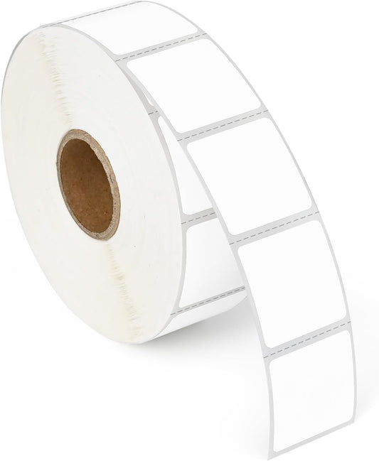 L LIKED 2" x 1" Thermal Labels, Blank Removable Labels with No Residue, Water and Oil Resistant, Use for Both Home and Office (1 Roll, 1300 Labels)