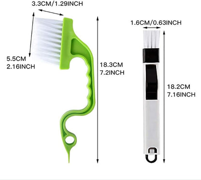 Crevice Gap Cleaning Brush Tool: 6PCS Hand-held Groove Gap Cleaning Tools | 2 in 1 Dustpan Cleaning Brush, Shutter Door Window Track Cleaning Brushes for Bathroom/Toilet/Kitchen Corner