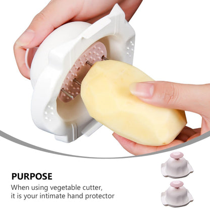 Homoyoyo 2pcs Pink Plastic Finger Guards for Vegetable Grater Hand Protection, Anti-Cut Kitchen Hand Guards for Shredding and Slicing Vegetables Safety