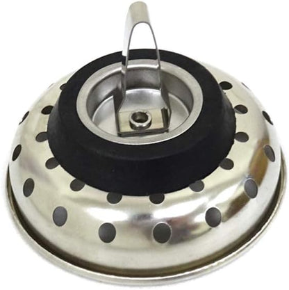 Kitchen Sink Basket Strainer Replacement for US Standard Drains (3-1/2 Inch), Premium 304 Stainless Steel Body W/with Brass Post (Spring Clip) 1 Pack