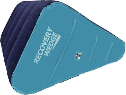 Leg Elevation Pillow by Recovery Wedge, Inflatable Wedge Pillow for Sleeping and Post-Surgical, Improve Circulation and Reduce Swelling, Speed Injury Recovery. (Large triangle)
