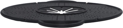 Large Silicone Spill Stopper Lid for Kitchen Pots Pans(white) | Silicone Pot Spill Stopper Lid with Steam Vent, 13.4x10.8 Inch Heat Resistant Cover and Oil Baffle with Easy Grip Handles