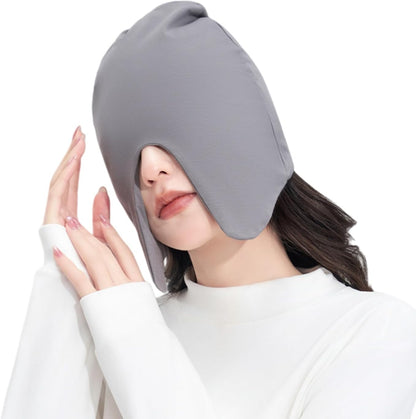 Cotton Light Blocking Night Cap Slouchy Blackout Eye Cover Mask Travel Nap Beanie Deep Sleep Hat Breathable Blindfold Skull Cap for Men Women Elderly Postpartum Warm Windproof Sleep Hat